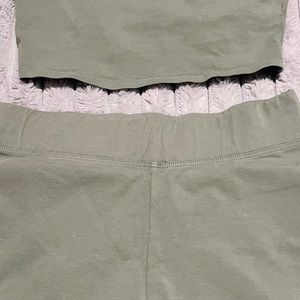 Green tank top and short set
